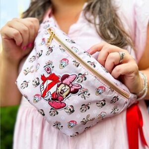 Christmas Disney Fanny Pack with Minnie Patch Sewn On